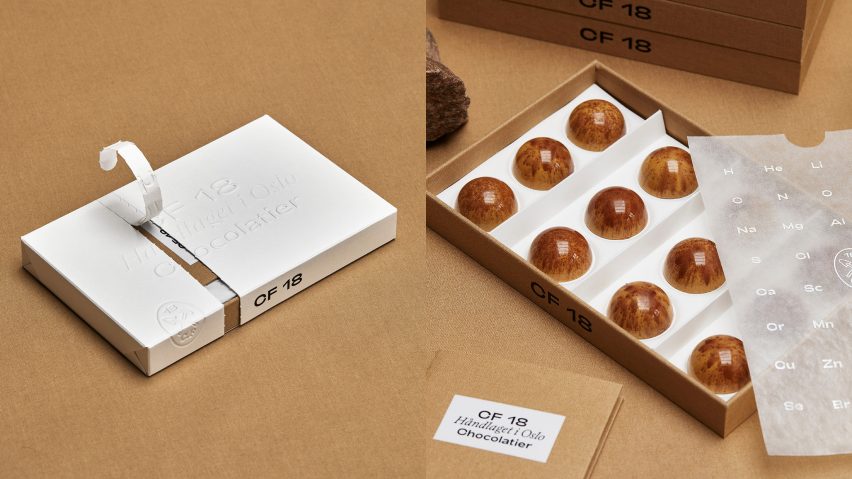OlssønBarbieri cuts out plastic in minimalist CF18 Chocolatier packaging