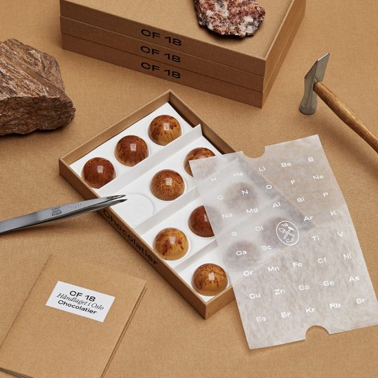 OlssønBarbieri cuts out plastic in minimalist CF18 Chocolatier packaging