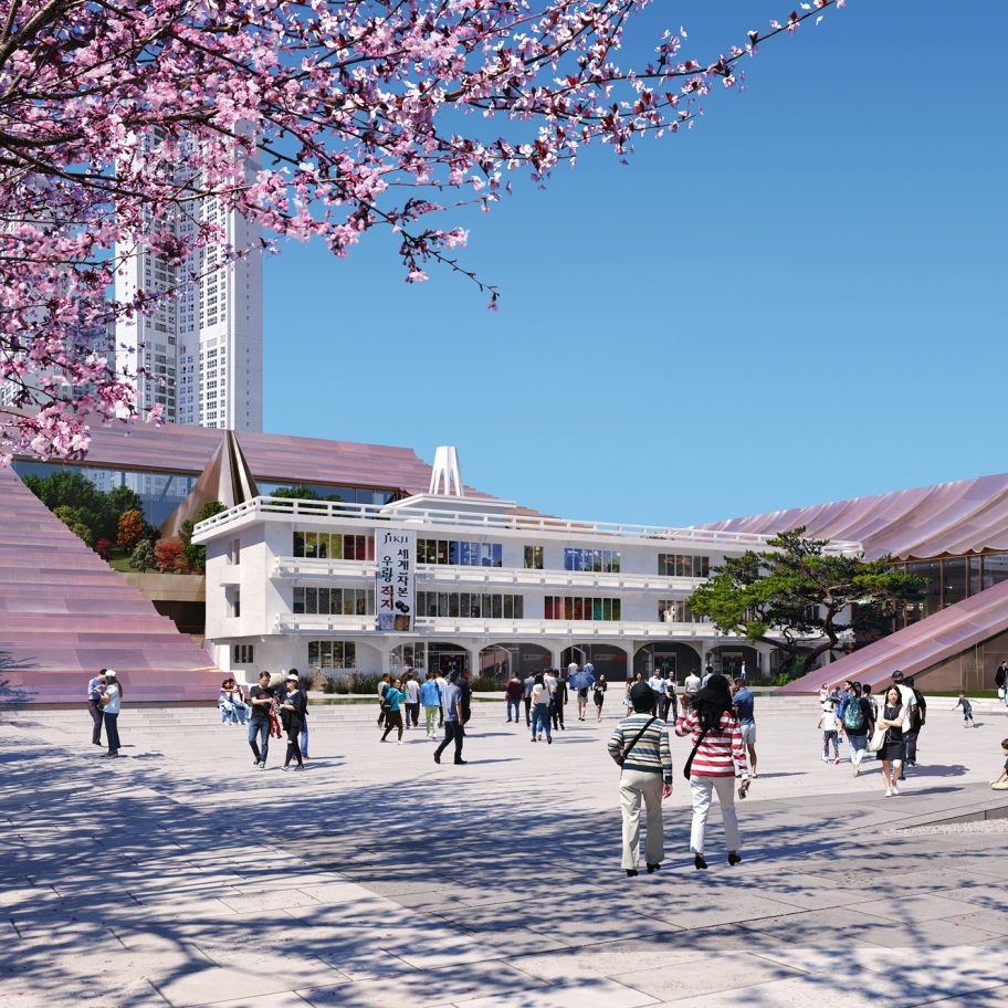 Cheongju New City Hall proposal by Snøhetta and Tomoon Architects and Engineers