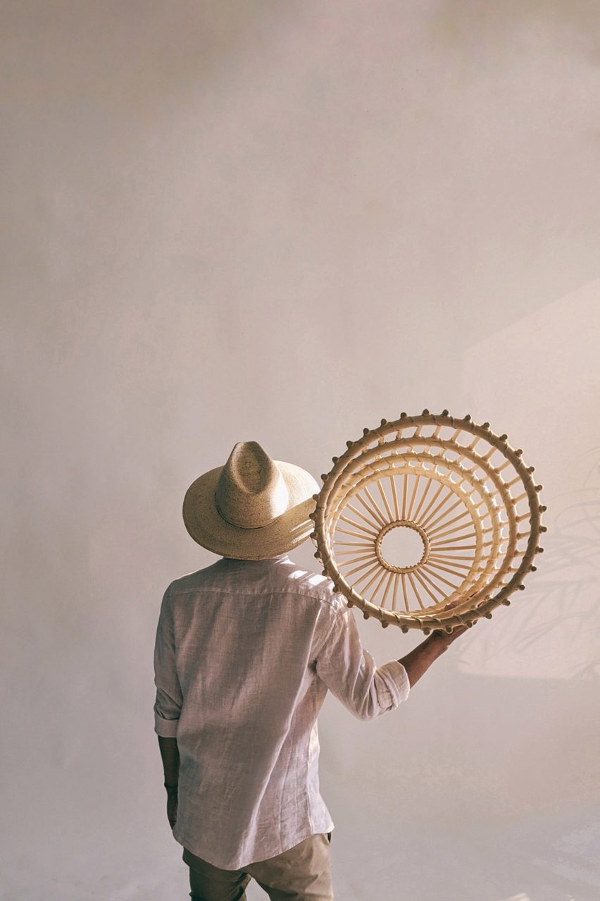 Rattan totem by Christian Vivanco for Balsa