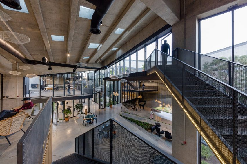 Staircase of Coffee Production Plant by Giorgi Khmaladze Architects