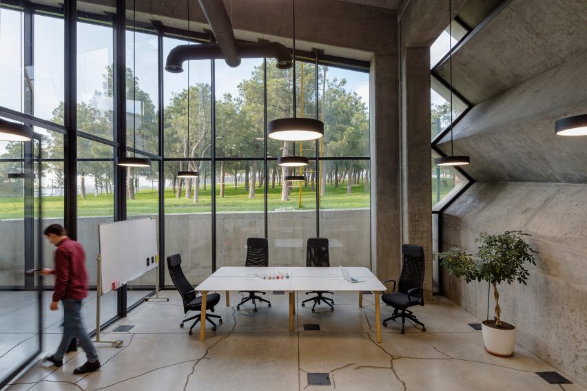 Work space in Coffee Production Plant by Giorgi Khmaladze Architects
