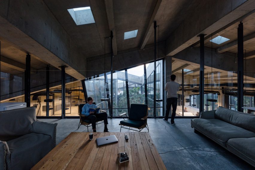 Meeting room of Coffee Production Plant by Giorgi Khmaladze Architects