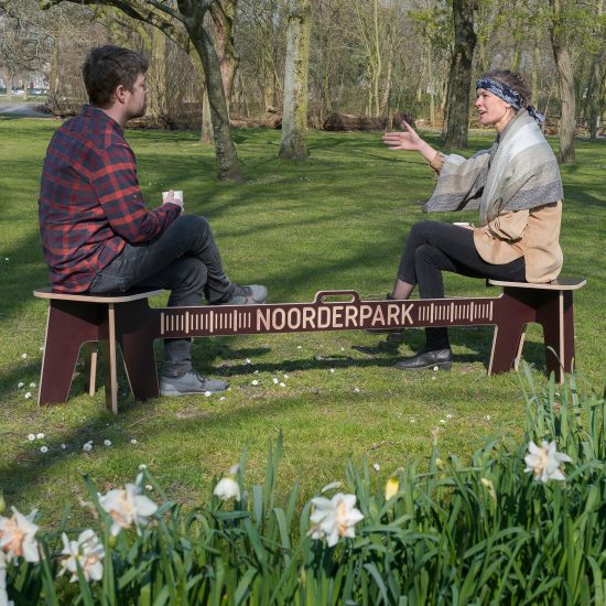 Object Studio creates portable social-distancing bench for Amsterdam