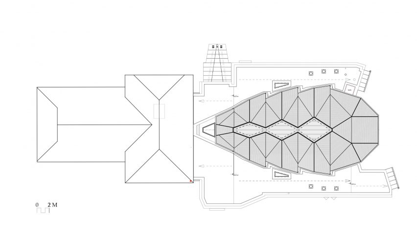 CLT church by Nicolas Pople Architects plans