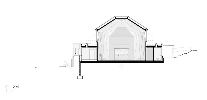 CLT church by Nicolas Pople Architects plans