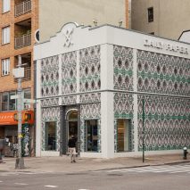 Recycled cans cover Daily Paper store in New York