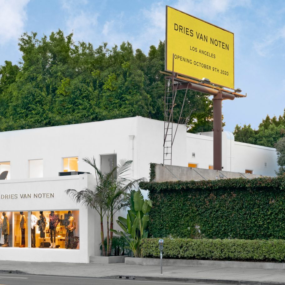Exterior of Dries Van Noten's first US store in Los Angeles