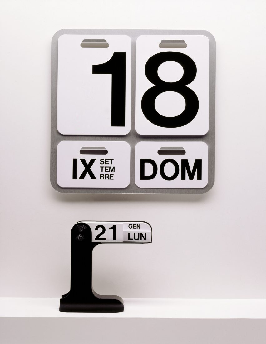 Perpetual wall calendar by Enzo Mari