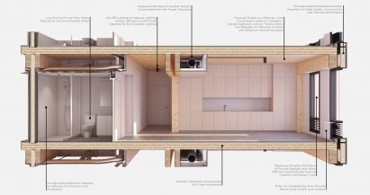 Modular bathroom and kitchens in Tallhouse by Generate