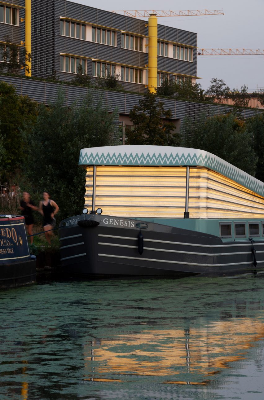 Exterior of the floating Genesis church by Denizen Works in east London