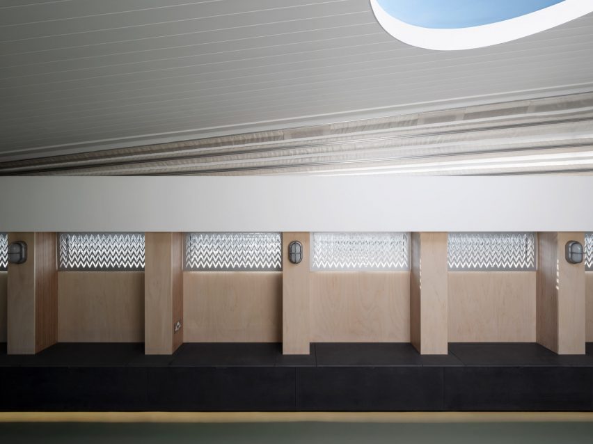 Interiors of the floating Genesis church by Denizen Works in east London