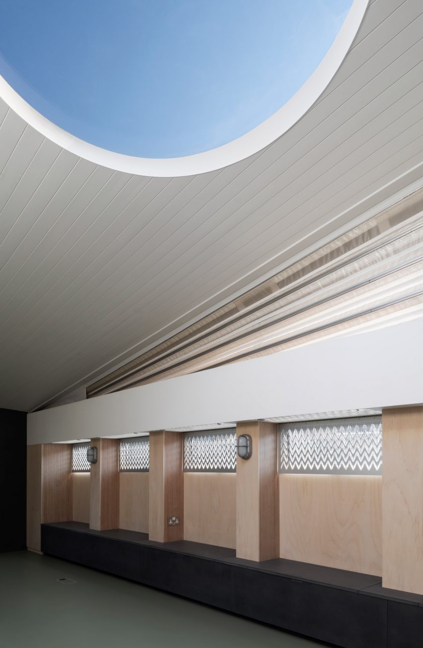 Interiors of the floating Genesis church by Denizen Works in east London