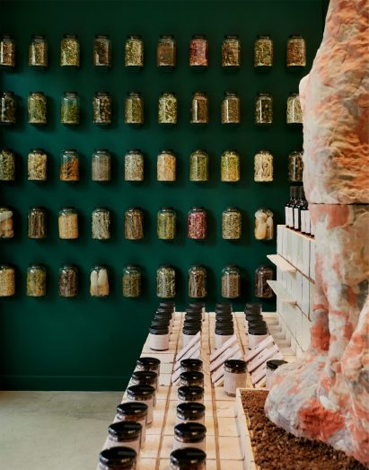 Interiors of Flamingo Estate's Harvest Shop pop-up