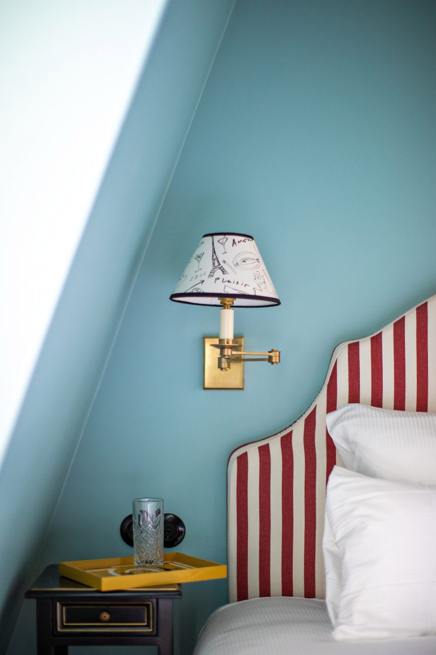 Bedrooms inside Hotel Les Deux Gares in Paris