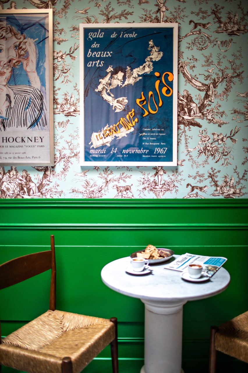 Interiors of Hotel Les Deux Gares in Paris