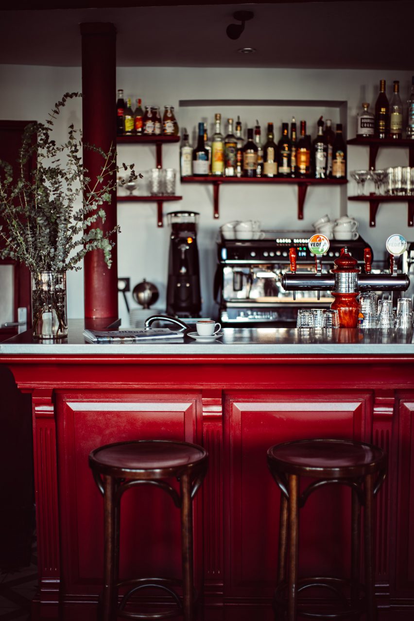 Cafe of Hotel Les Deux Gares in Paris