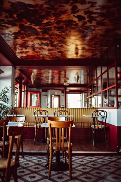 Cafe of Hotel Les Deux Gares in Paris