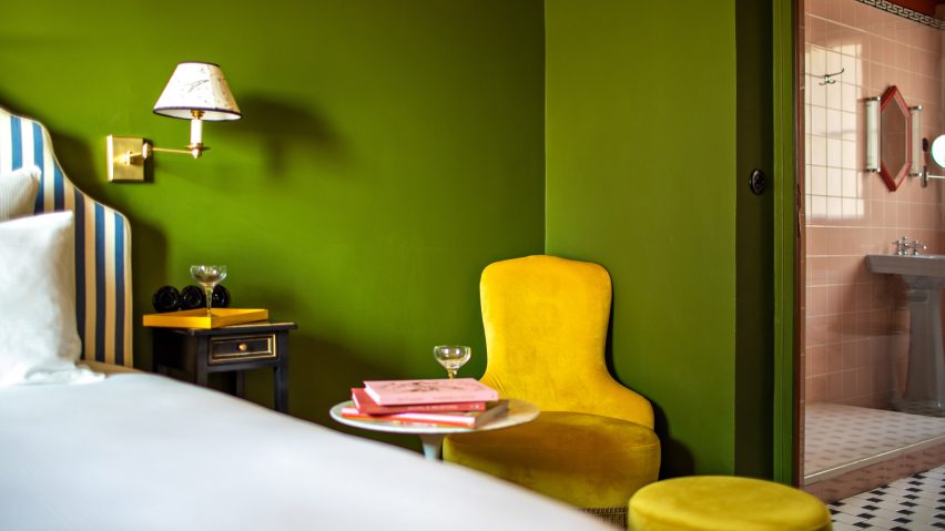Bedrooms inside Hotel Les Deux Gares in Paris