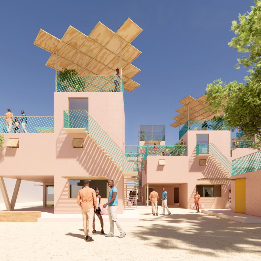 Visualisation of Julien de Smedt's and Othalo's plastic housing