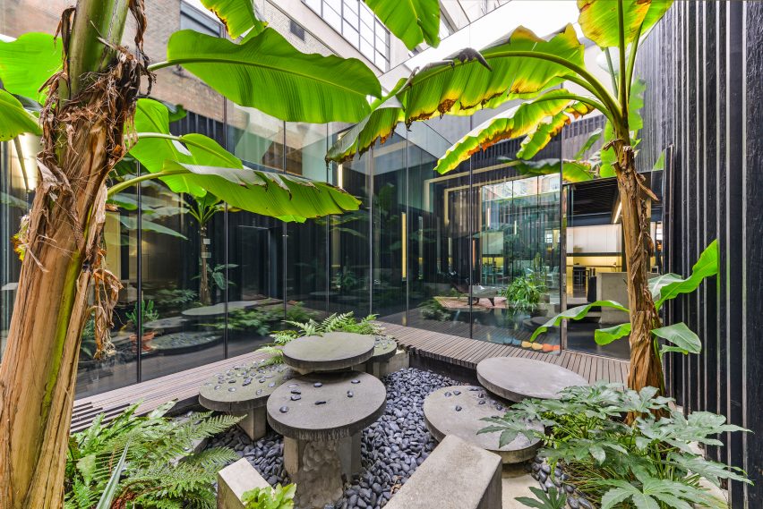 Courtyard garden of Lost House by David Adjaye