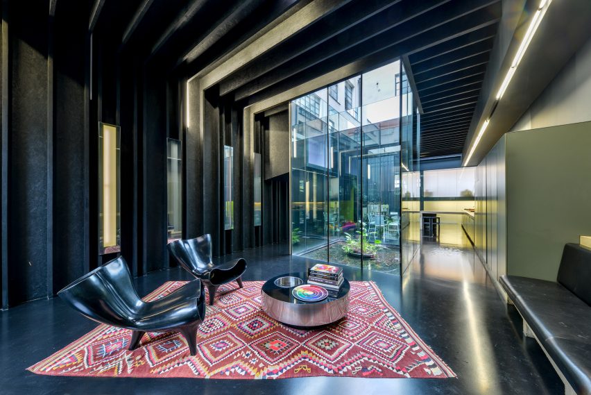 Fish pond in Lost House by David Adjaye