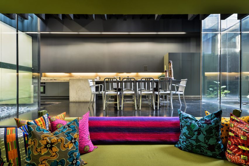 Dining area of Lost House by David Adjaye