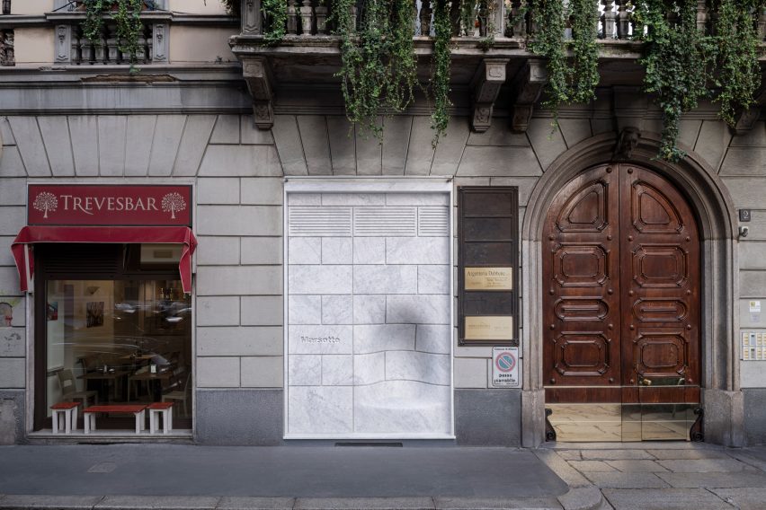Nendo designs Marsotto showroom in Milan with marble facade