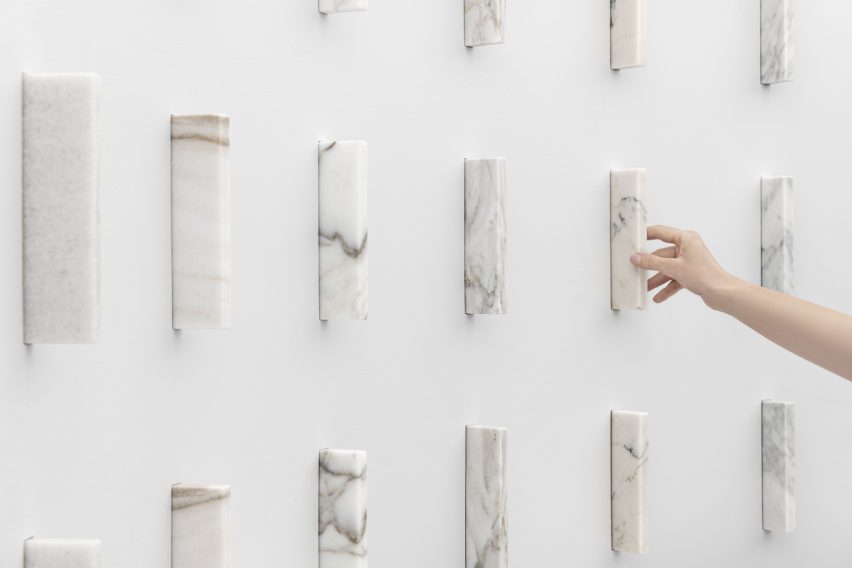 Marsotto marble showroom in Milan features white interiors