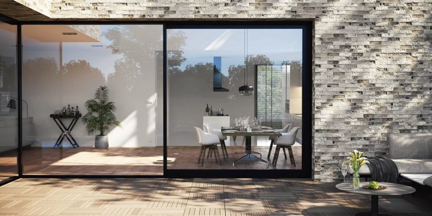 Masterpatio sliding window system by Reynaers
