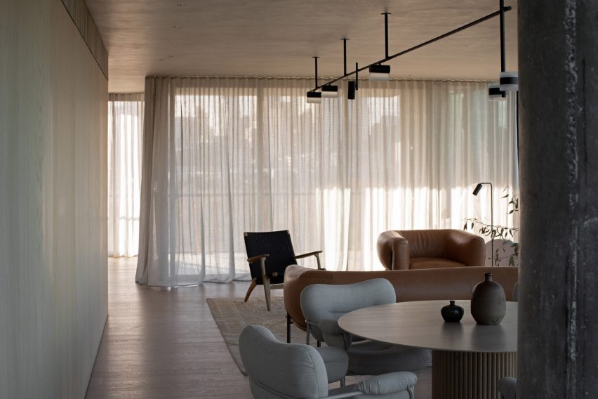 Living room inside The Melburnian Apartment by Edition Office