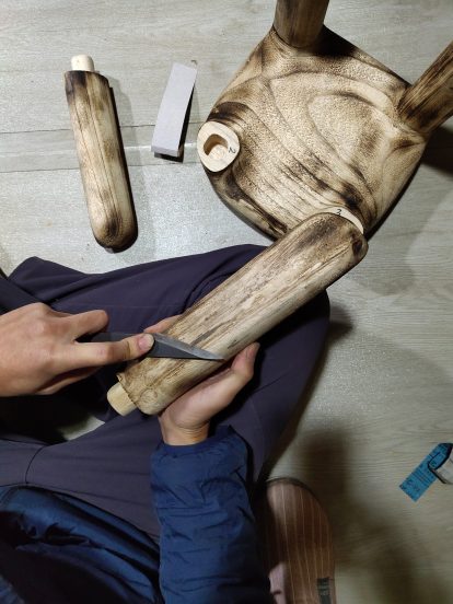 Ming Design Studio created its Bold stool series using wood coated in lacquer