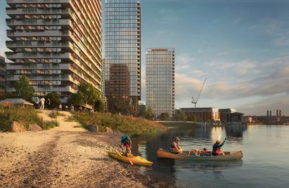 Visuals of Morden Wharf neighbourhood in London by OMA