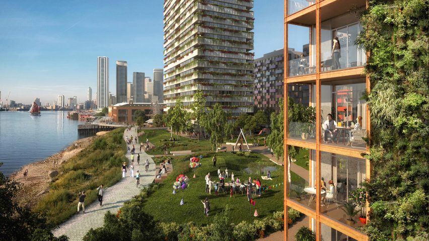 Visuals of Morden Wharf neighbourhood in London by OMA