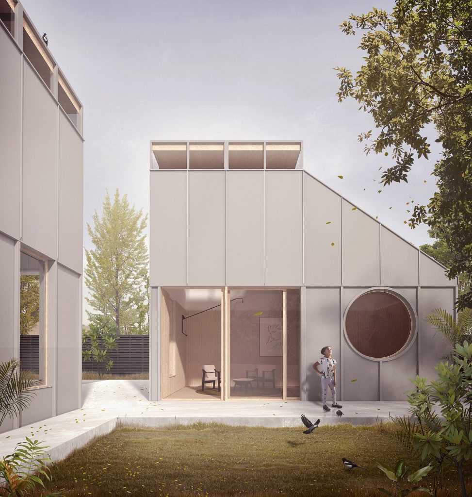 Prefabricated housing system by Morris+Company