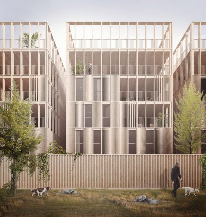 Prefabricated housing system by Morris+Company
