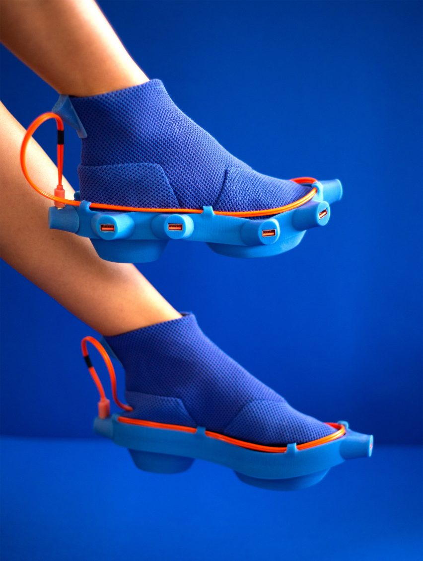 Netha Goldberg's Netina shoes feature electric charging ports