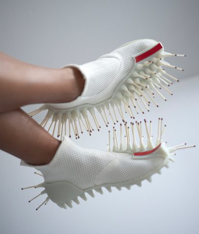Netha Goldberg's Netina shoes feature attachments to hold matches