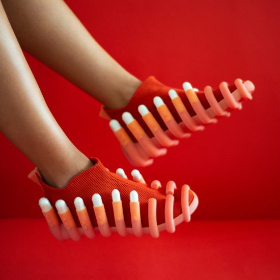 Netha Goldberg's Netina shoes feature attachments to hold tampons