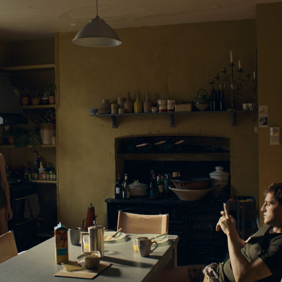 Daisy Edgar-Jones and Paul Mescal on the set of Normal People