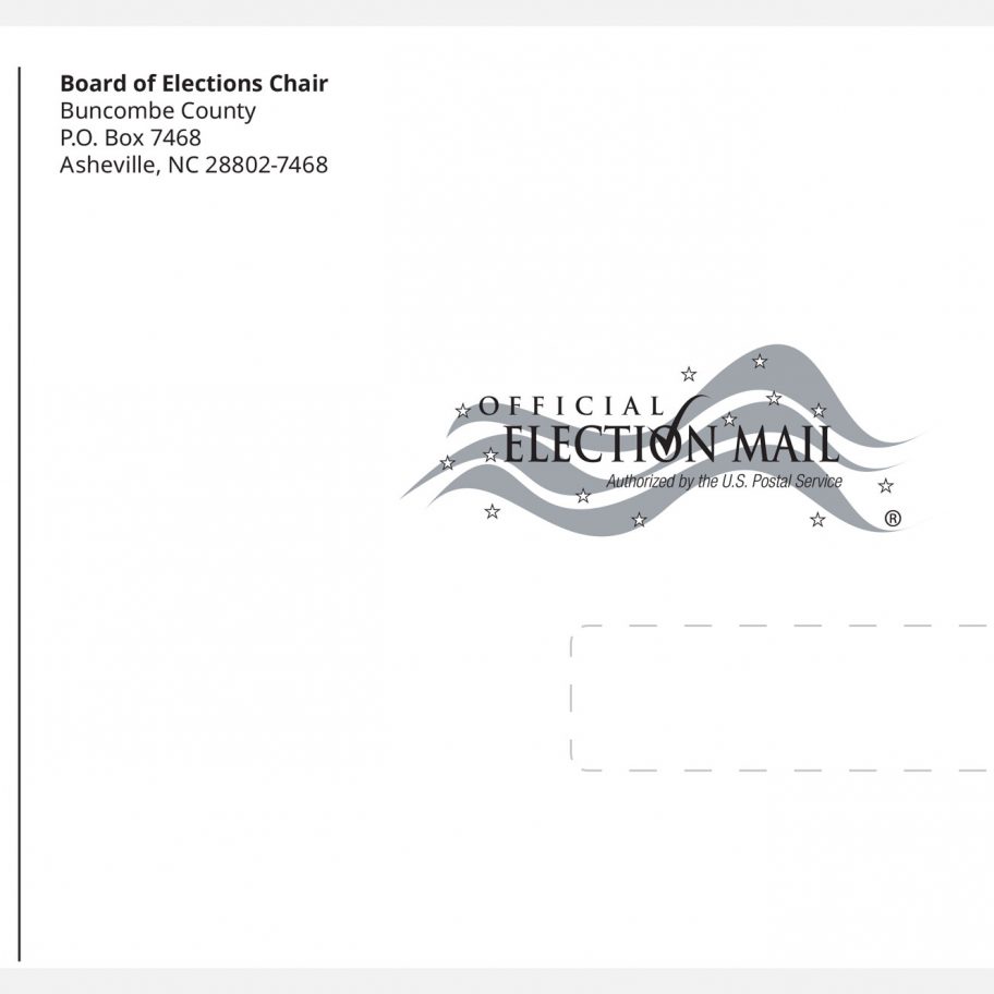 North Carolina mail-in envelope