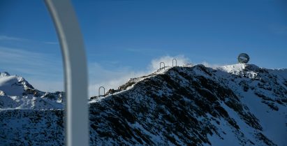 Olafur Eliasson's Out Glacial Perspectives installation on Hochjochferner glacier