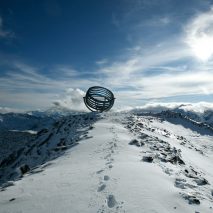 Olafur Eliasson's Out Glacial Perspectives installation on Hochjochferner glacier