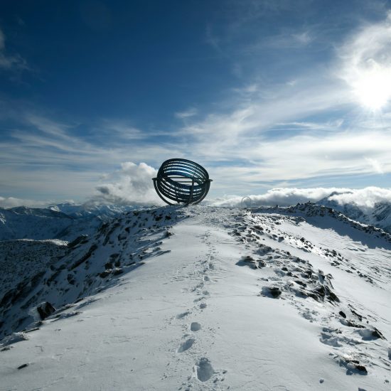 Olafur Eliasson's Out Glacial Perspectives installation on Hochjochferner glacier