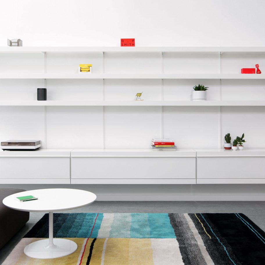 ON&ON's shelving system with cabinet units