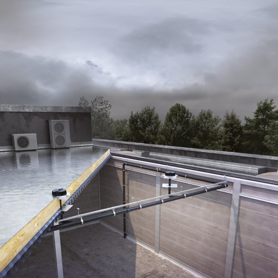 The Pluvia roof outlets by Geberit