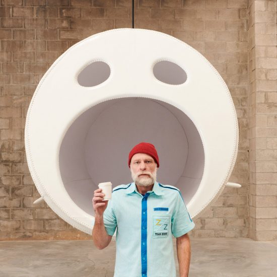 Porky Hefer with Flat Wihite for Plastocene exhibition