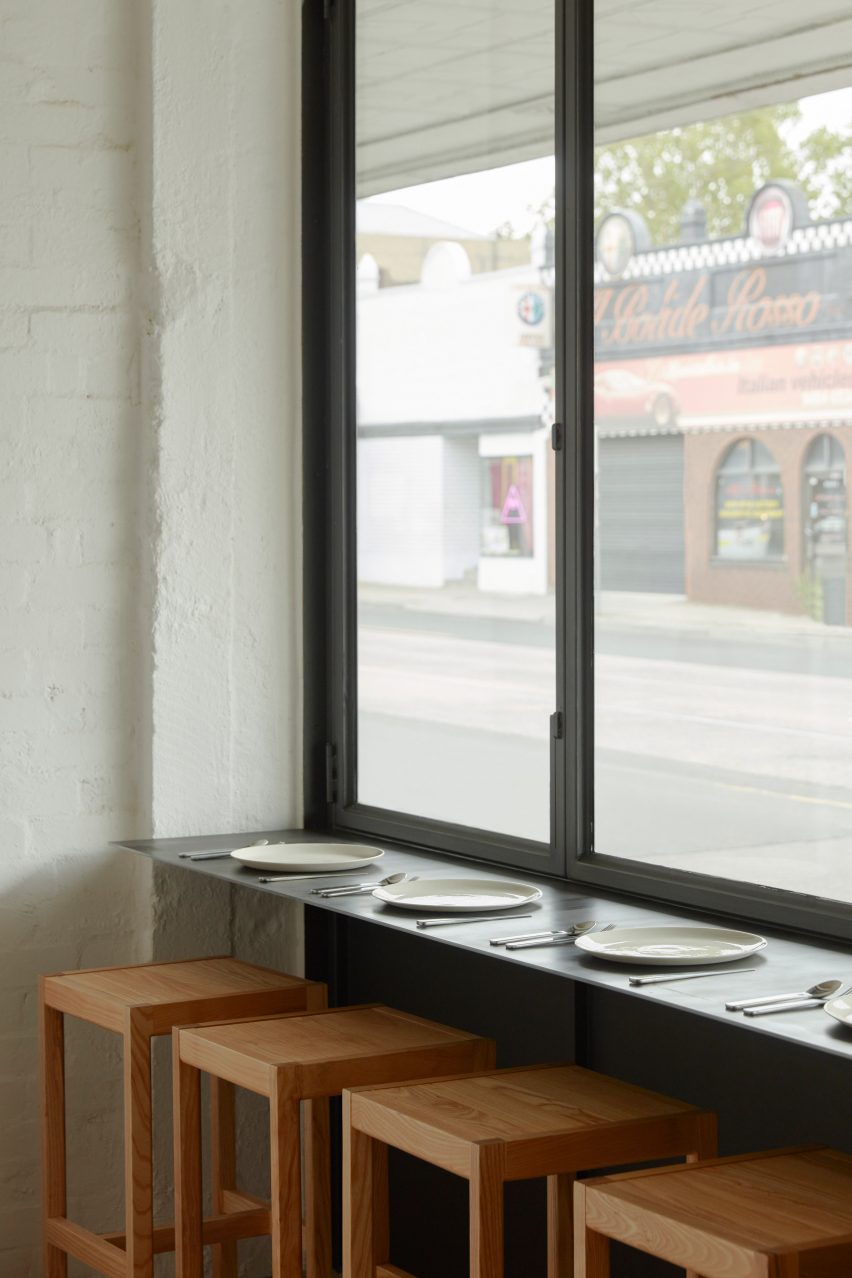 Wooden furniture features in Melbourne's Prior cafe