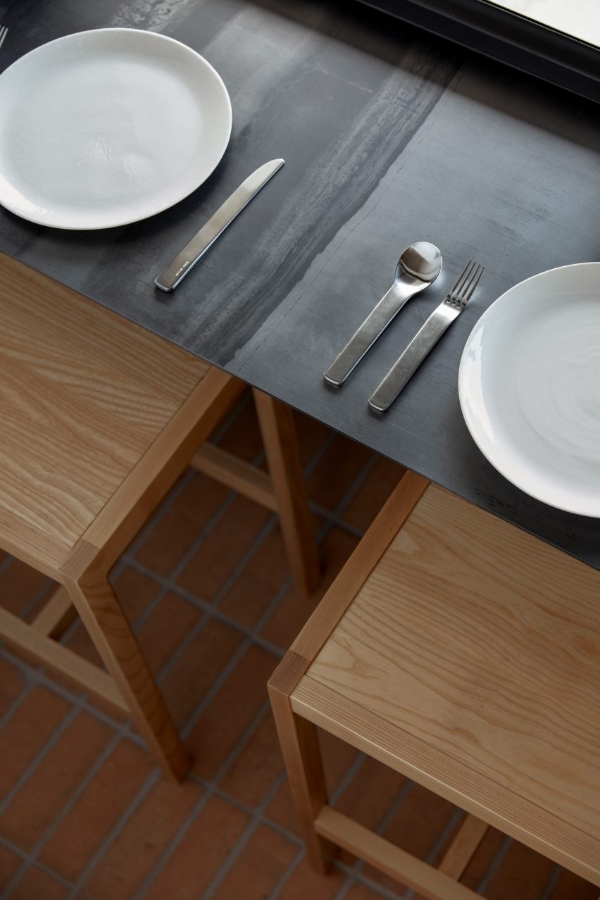 Wooden furniture features in Melbourne's Prior cafe