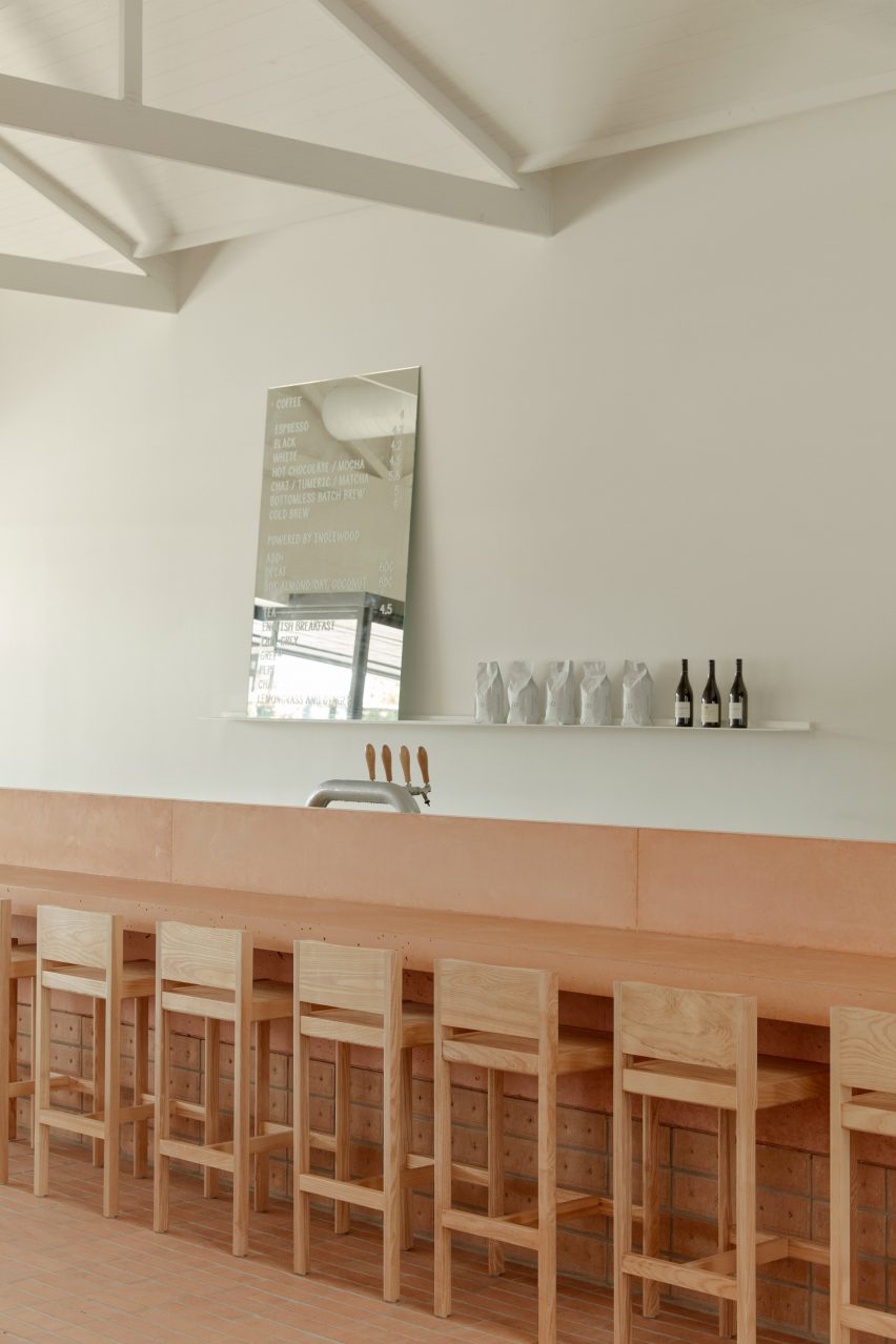 Wooden furniture features in Melbourne's Prior cafe